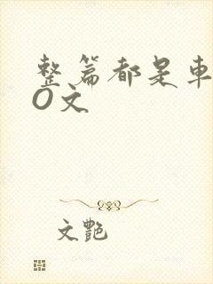 整篇都是车的PO文