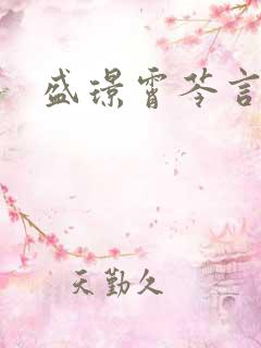 盛璟霄芩言小说