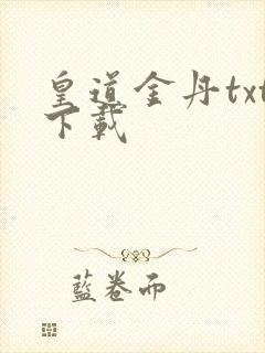 皇道金丹txt下载