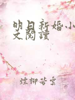明日新婚小说全文阅读