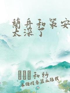 兰舟和策安肉 太深了