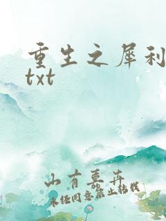 重生之犀利女兵txt