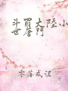 斗罗大陆小说绝世唐门