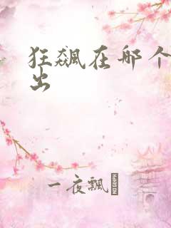 狂飙在哪个台播出