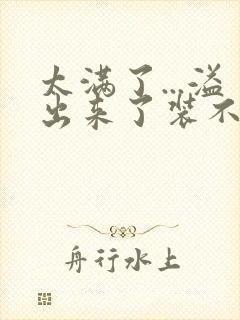 太满了...溢出来了装不下了