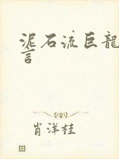 泥石流巨龙系谣言