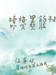 暗格里的秘密番外完整版