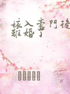 嫁入豪门后我又离婚了