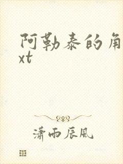 阿勒泰的角落txt