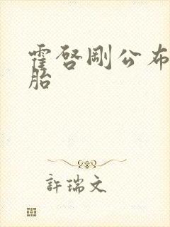 霍启刚公布龙凤胎