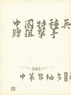 中国特种兵之王牌狙击手