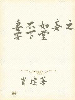 妻不如妾之夫人要下堂