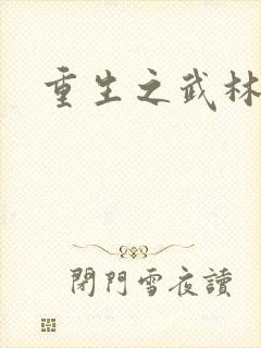 重生之武林新史