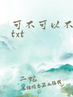 可不可以不嫁人txt