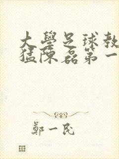 大学足球教练王猛陈磊第一篇