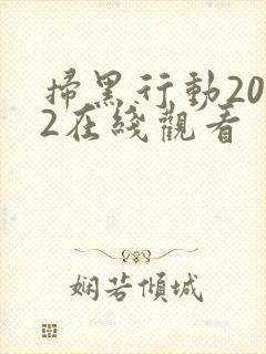 扫黑行动2022在线观看