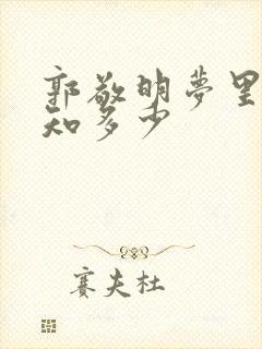 郭敬明梦里花落知多少