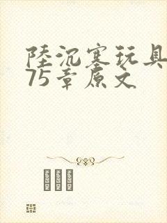 陆沉塞玩具高速75章原文