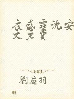 夜盛霆沈安然全文免费