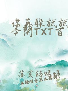 你再躲试试BY今闲TXT百度网盘