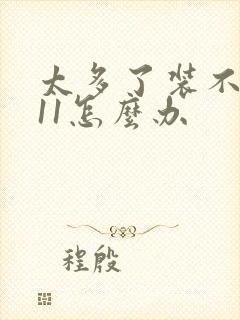 太多了装不下h11怎么办