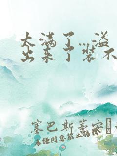 太满了...溢出来了装不下了