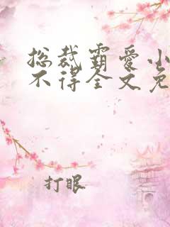 总裁霸爱小妻惹不得全文免费阅读笔趣阁