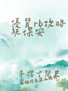 优质rb攻略系统保安