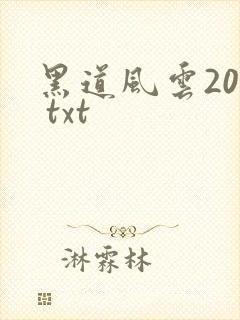 黑道风云20年 txt