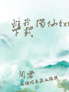 惟我独仙txt下载