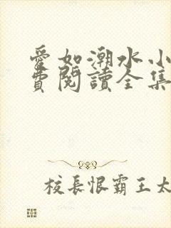 爱如潮水小说免费阅读全集