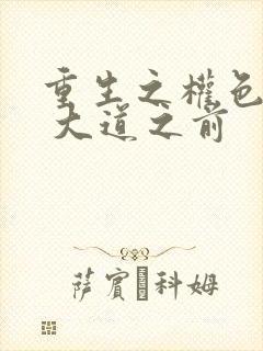 重生之权色巅峰 大道之前