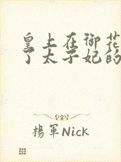 皇上在御花园c了太子妃的网剧