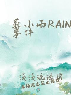 聂小雨RAIN事件