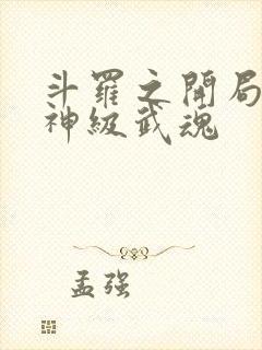 斗罗之开局签到神级武魂