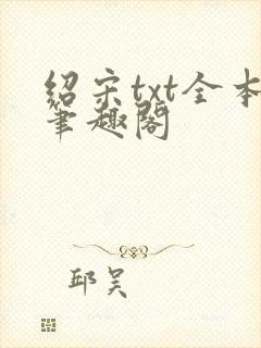 绍宋txt全本笔趣阁