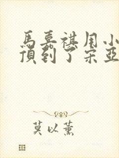 马嘉祺用小小马顶到了宋亚轩