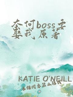 奈何boss要娶我原著