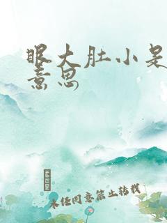 眼大肚小是什么意思