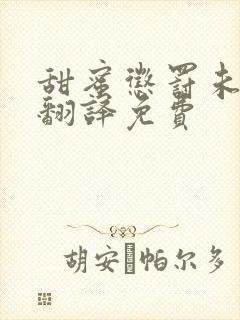 甜蜜惩罚未增删翻译免费