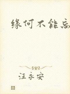 缘何不能忘记你