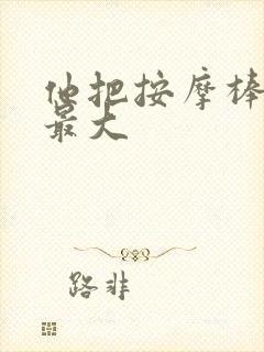 他把按摩棒开到最大