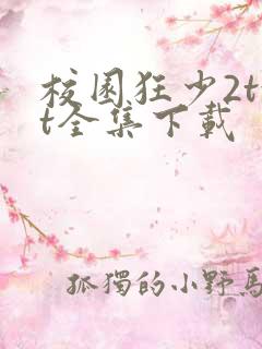 校园狂少2txt全集下载