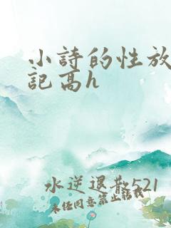 小诗的性放荡日记高h