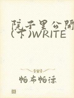 院子里公开惩戒(下)WRITE
