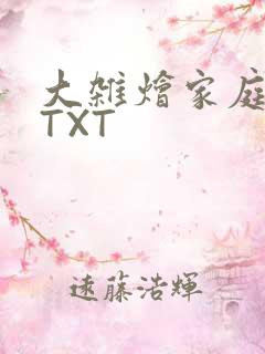 大杂烩家庭小说TXT