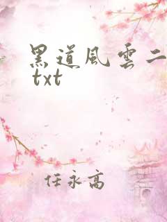 黑道风云二十年 txt