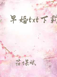 早婚txt下载