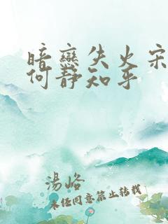 暗恋失火宋千渝何静知乎