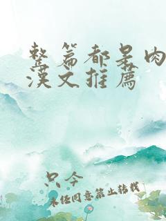 整篇都是肉的糙汉文推荐